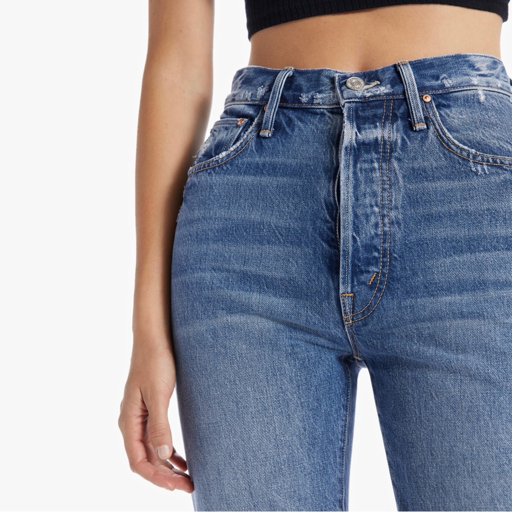 Nwot Mother High Waisted Hiker Hoover Jeans 27 - Picture 4 of 5